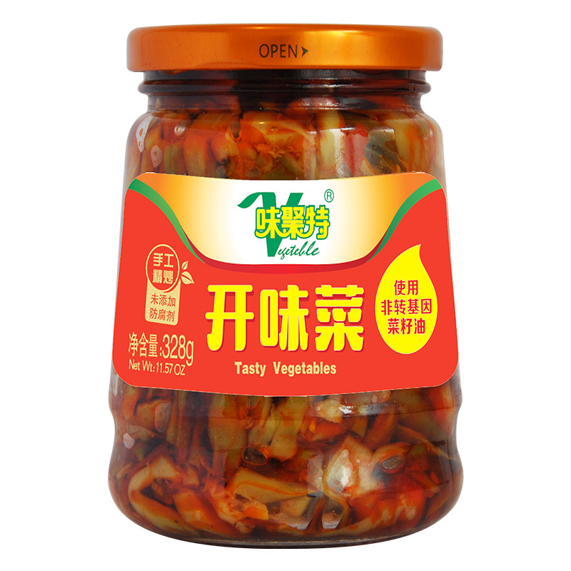 味聚特 开味菜 328g 咸菜下饭菜特产四川泡菜开味菜328g瓶装