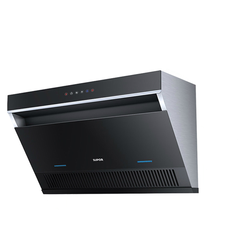 苏泊尔吸抽油烟机家用厨房侧吸式小型抽油姻机大吸力油畑机黑色视频