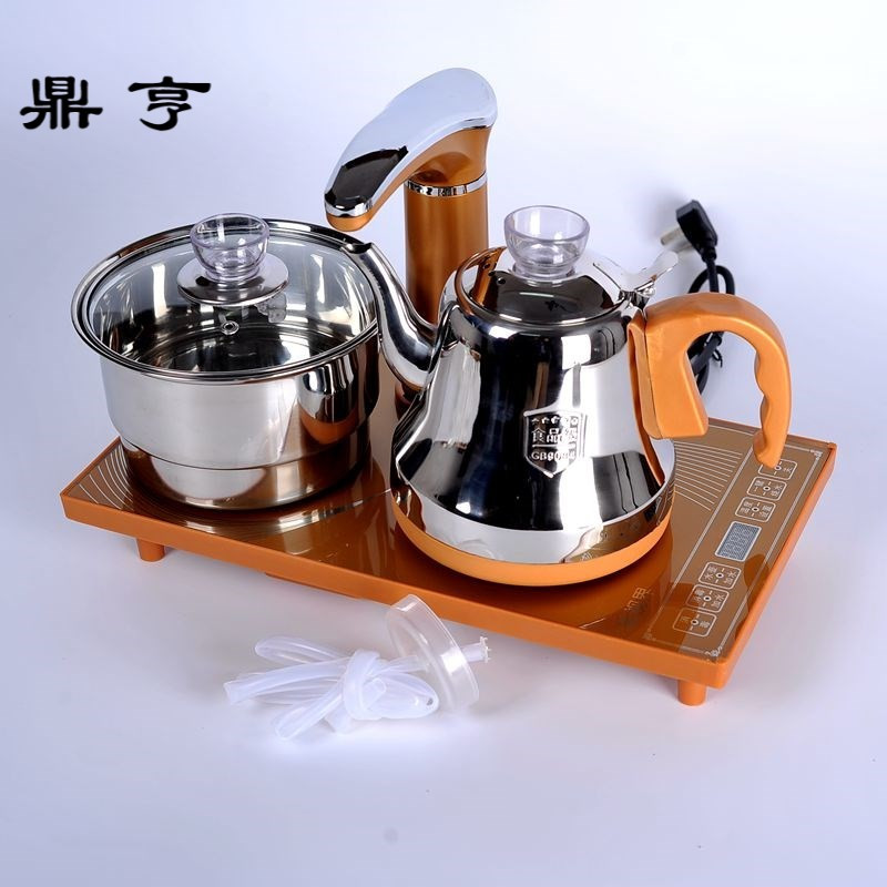 鼎亨全自动智能上水抽水电茶炉 电热水壶电磁炉玻璃 茶盘茶具套装