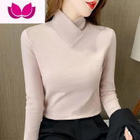 七斓双面德绒加厚洋气内搭打底衫韩版修身半高领长袖保暖t恤上衣女