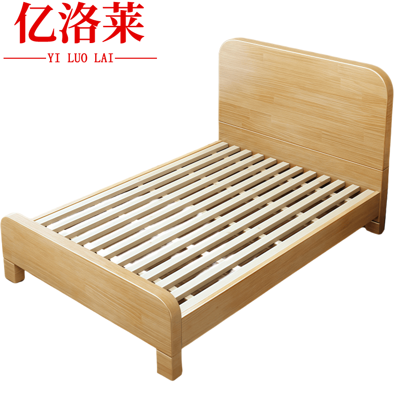 亿洛莱 单人床床头柜床垫 1*2m 套高清大图