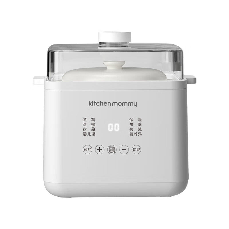 厨创妈咪电炖盅隔水炖家用炖汤锅陶瓷胆多功能电炖锅AJL-10D01高清大图