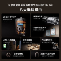 米家小米智能净垢双循环燃气热水器P10 16L零冷水双驱水伺服增压净水天然气JSQ30-MJ06