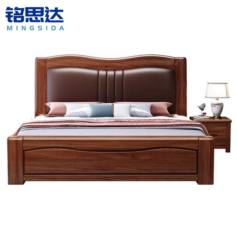 铭思达 软包实木床高清大图