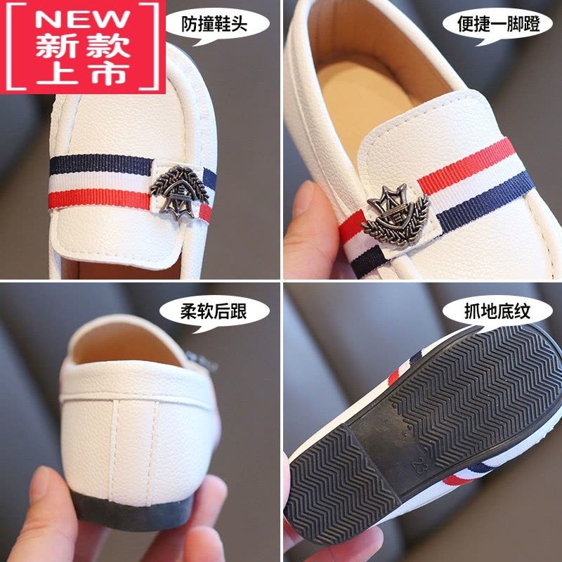 可莉允春季儿童童鞋男童豆豆鞋女童1一6岁春秋鞋子男小童软底女宝宝皮鞋运动休闲鞋图片