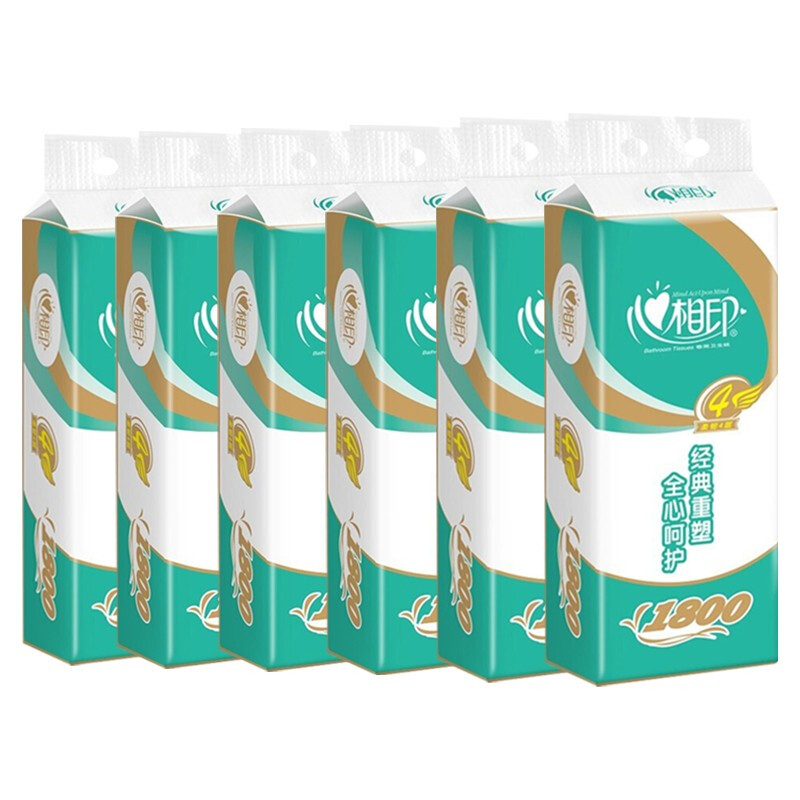 6BT810(提装)心相印180克60粒装四层卷筒卫生纸