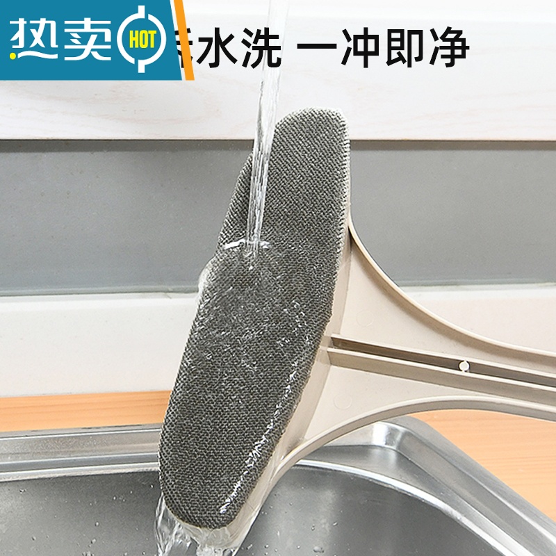 敬平可伸缩多功能纱窗刷家用擦玻璃器纱窗免拆洗器纱窗清洁刷子 长款-[赠窗槽清洁刷]高清大图