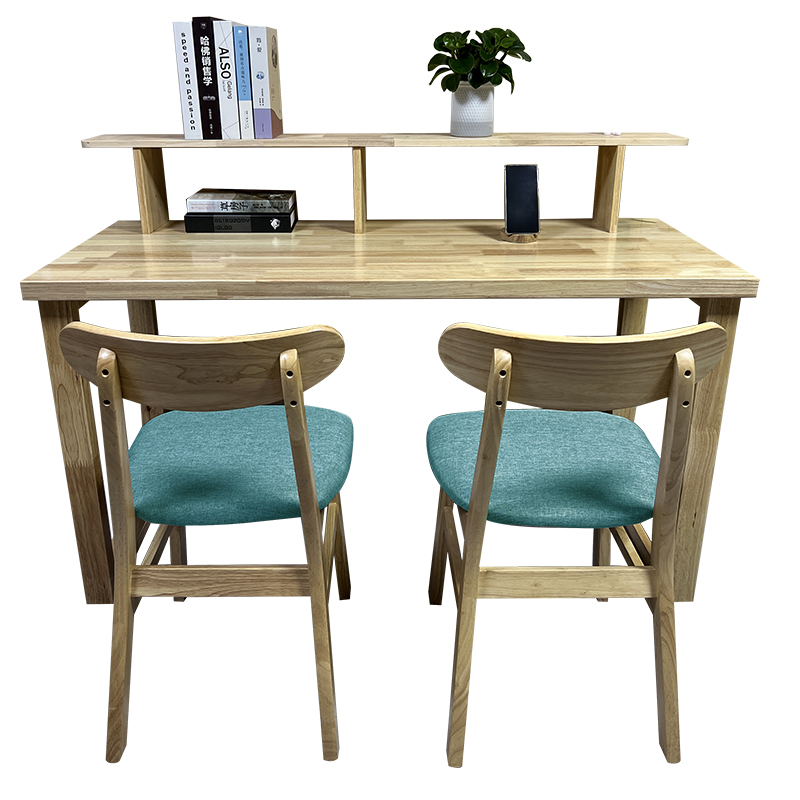 亿铁(YI TIE)实木书桌带书架写字桌高清大图