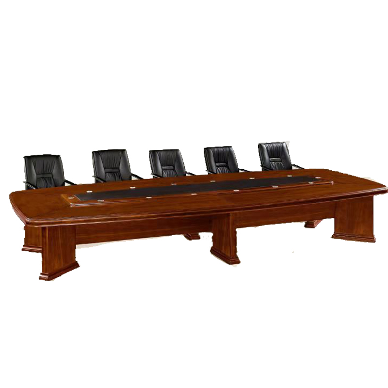美沐芯品(MEIMUXINPIN)班台会议桌(胡桃色、红棕色任选 油漆系列)书桌生态板免漆系列XP-BGZ052高清大图