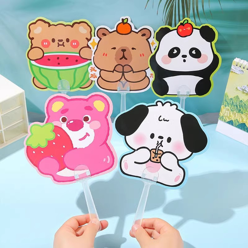 卡通小扇子1把可爱动物儿童异型便携夏季清凉扇子学生手持摇扇子幼儿园礼品