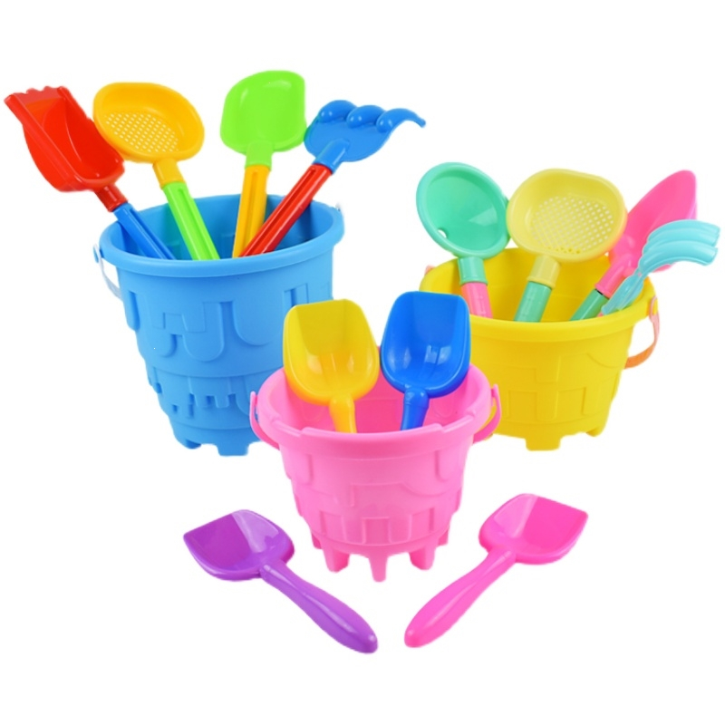 小铲子儿童挖沙工具沙滩玩具宝宝海边玩沙子土闪电客套装塑料小水桶