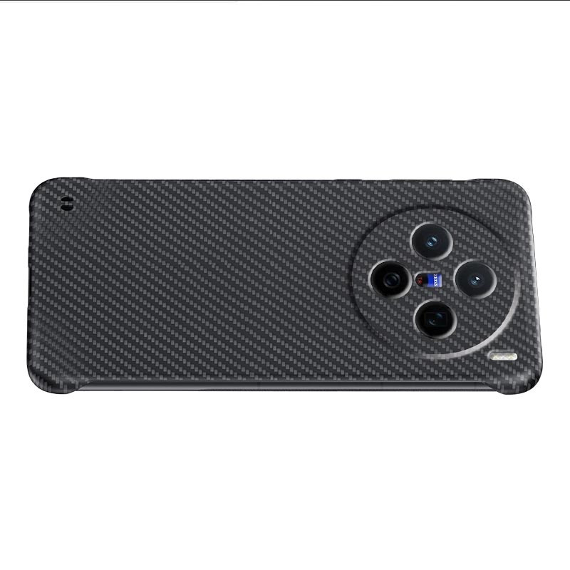 KONEL 适用于vivo x200碳纤维纹理手机壳x200pro/pro mini无边框裸机触感防摔防指纹手汗手机保护