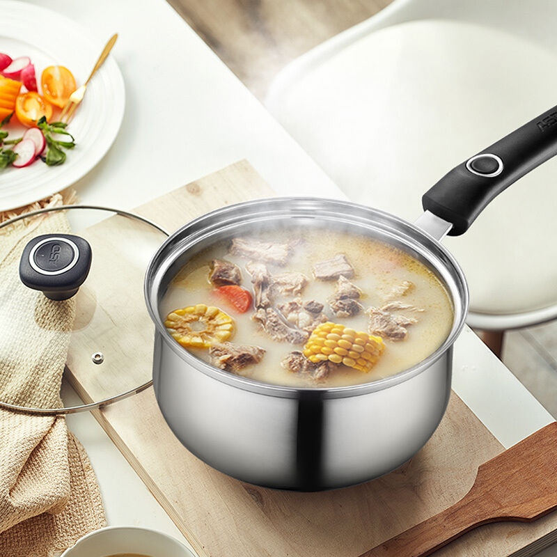 【优选】爱仕达 奶锅 宝宝辅食锅 304不锈钢奶锅