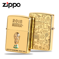ZIPPO打火机世界杯 美国进口防风煤油火机 芝宝原装正品 大力神杯贴章正品zpoo打火机