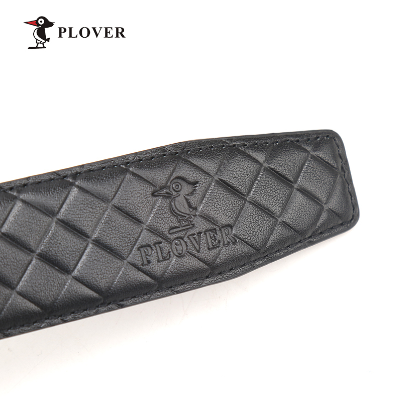 PLOVER香港啄木鸟针扣型真皮自动扣皮带头层牛皮腰带