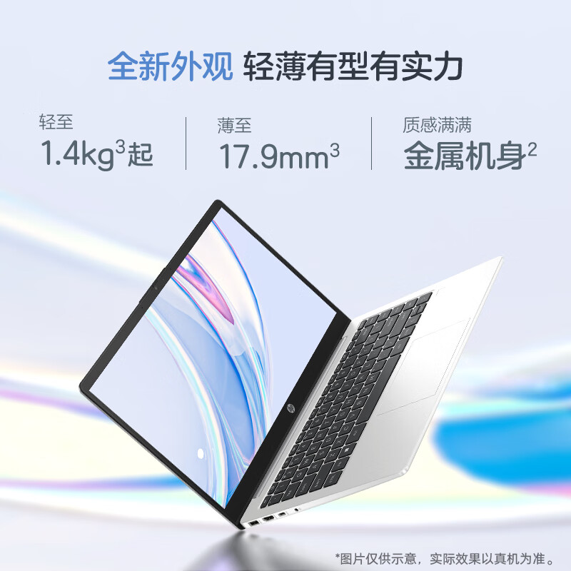 惠普(HP)锐14 AMD锐龙 7Z909PC 14英寸轻薄笔记本电脑(六核R5-7530U 16G 1TB 指纹识别 一年上门 13项军标认证)高清大图