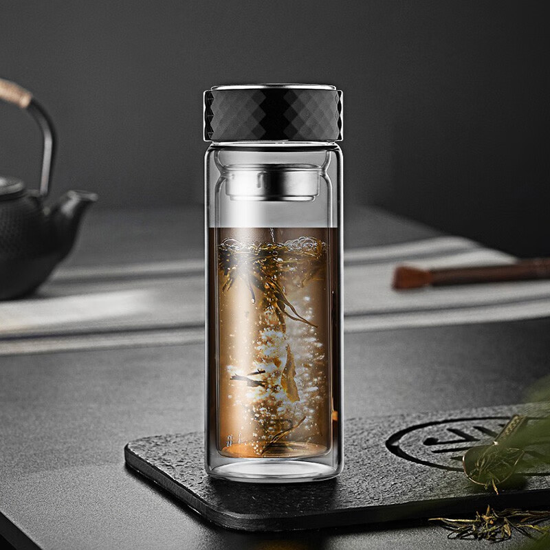 爱仕达 RWB32B8TG 灵韵系列双层玻璃杯 320ml/黑色