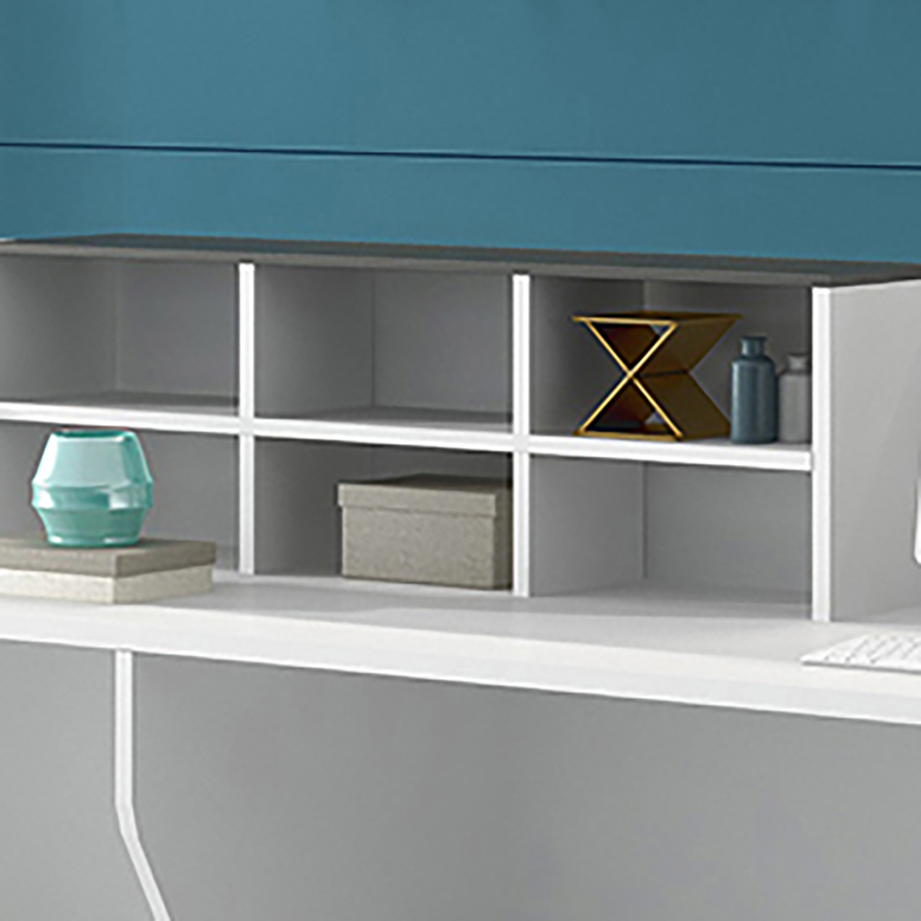 绵冠MIANGUAN前台接待台现代简约L型收银台咨询台服务台迎宾台办公桌不含边柜高清大图