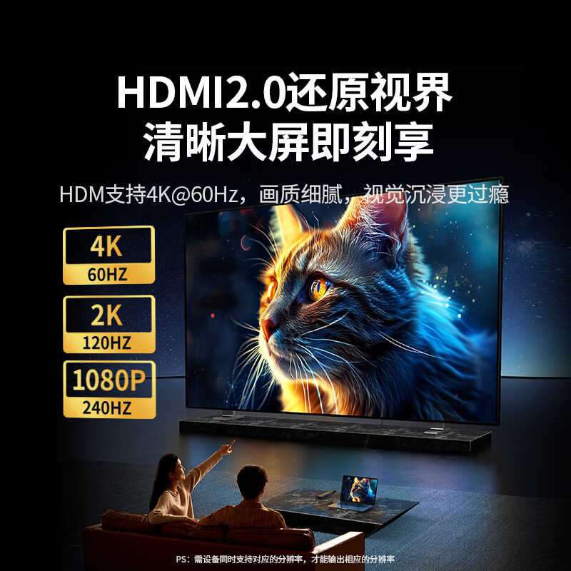 绿联(UGREEN)Type-C扩展坞USB3.2高速拓展坞4K60Hz雷电HDMI接口扩展器适用苹果Mac华为笔记本高清大图