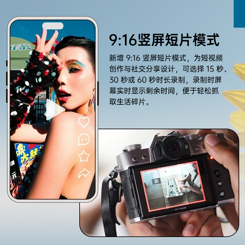 FUJIFILM/富士 石墨灰X- T30 III/1333套机 三代套机 富士微单 无反 微单相机 xtt30II升级款 2610万像素高清大图