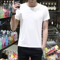 9.9特价短袖t恤男士潮牌半袖潮流百搭港风ins衣服宽松五分袖 纯白短袖 M