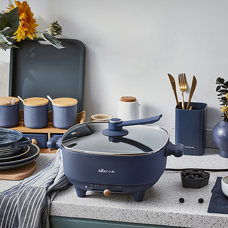 小熊bear电火锅电炒锅电锅一体电热锅多功能锅家用涮烤火锅锅具6ldhgc