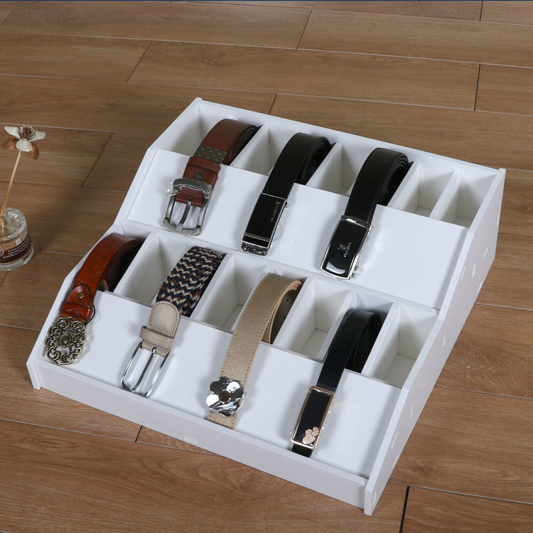 商场多格展示架皮带架展示盒子腰带摆放架商场皮带盒陈列架