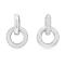 施华洛世奇(SWAROVSKI)女士不对称设计镀铑水晶耳环可拆卸多功能