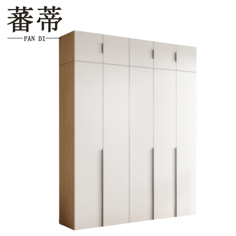 蕃蒂衣柜五门+顶柜台高清大图
