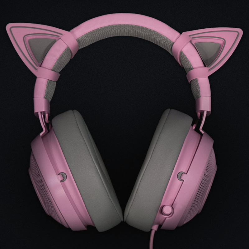 雷蛇(Razer) 雷蛇北海巨妖专用猫耳配件 雷蛇猫耳朵 粉晶色 耳机配件非耳机