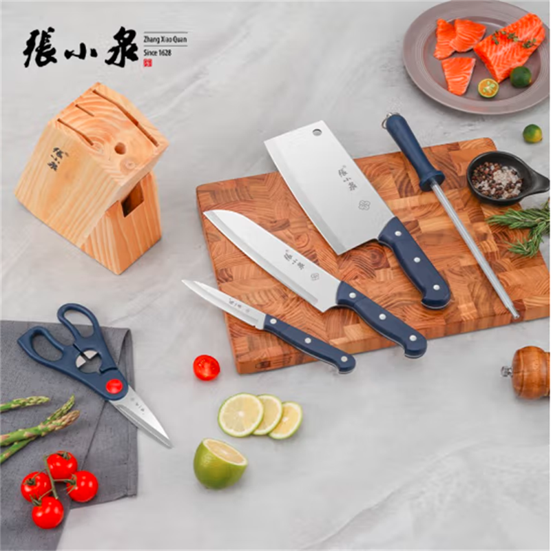 张小泉D40610100锋木系列套装刀具六件套高清大图