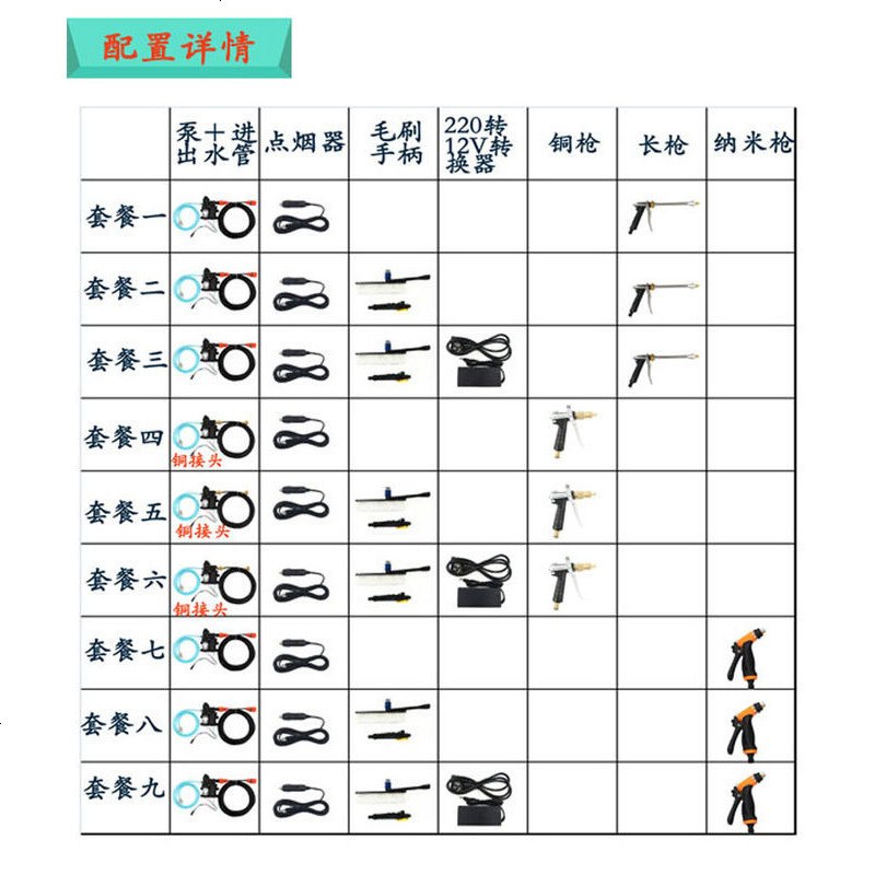 双泵高压洗车机刷车水枪便携式车载洗车器12v泵家用220v空清洗