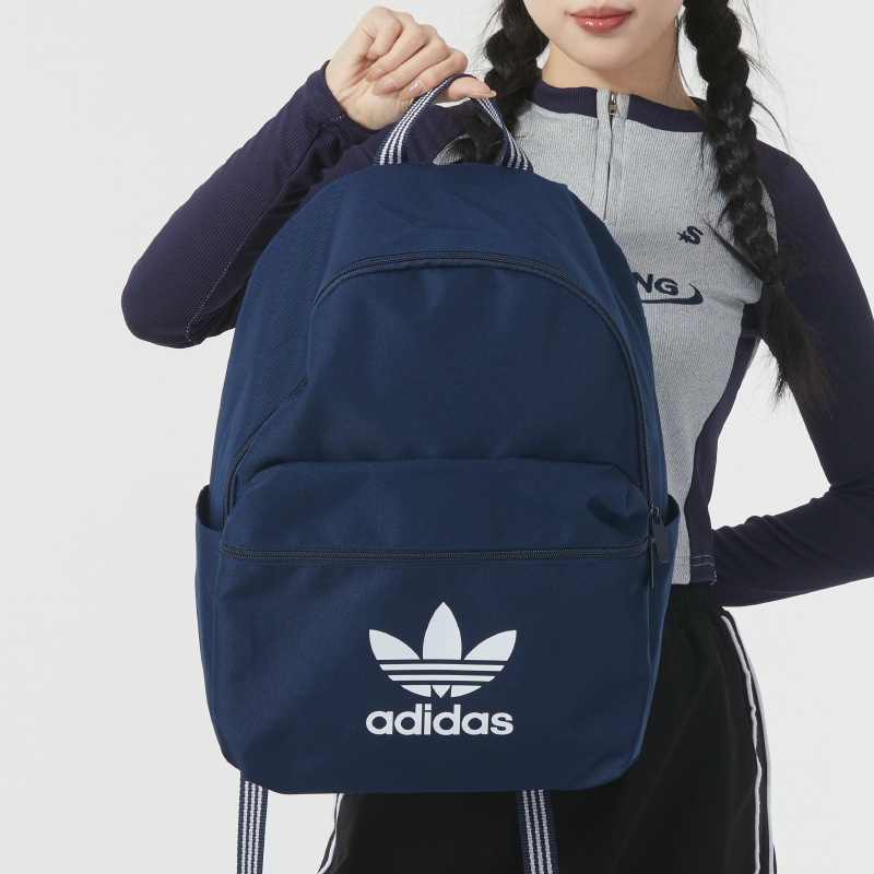Adidas阿迪达斯三叶草男女包新款双肩包书包休闲包学生背包IJ0761 ZP IL1960蓝色