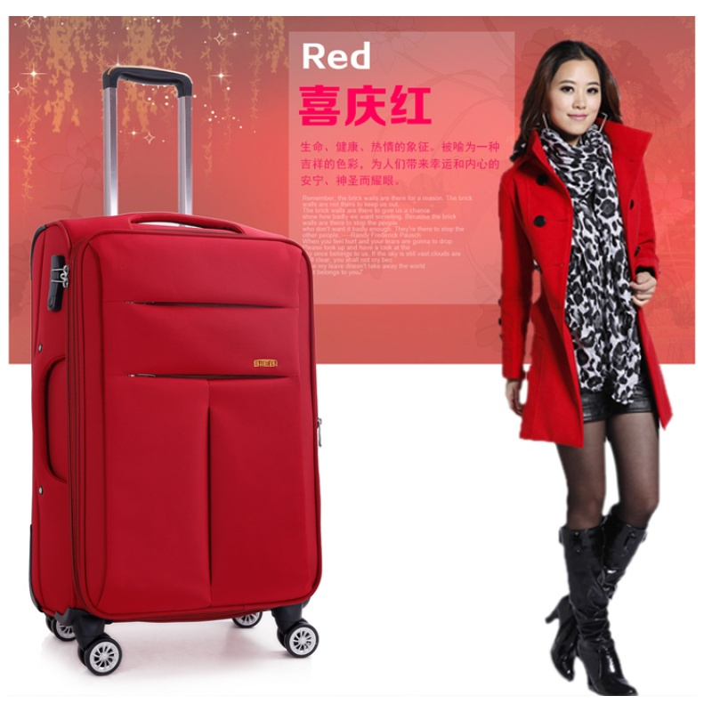 行李箱密码登机箱女20寸牛津布拉杆箱万向轮24寸男软箱帆布旅行箱