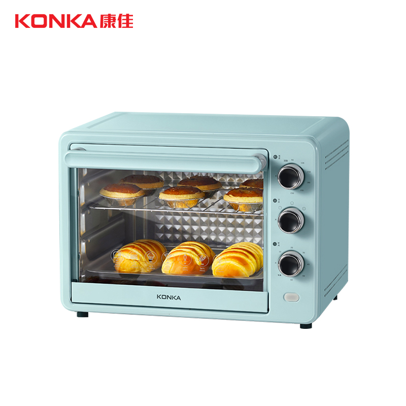 康佳(KONKA)电烤箱KAO-32M1 家用多功能四层烤位烤箱精准定时温控全自动蛋糕烘焙机械式烤箱32L大容量高清大图