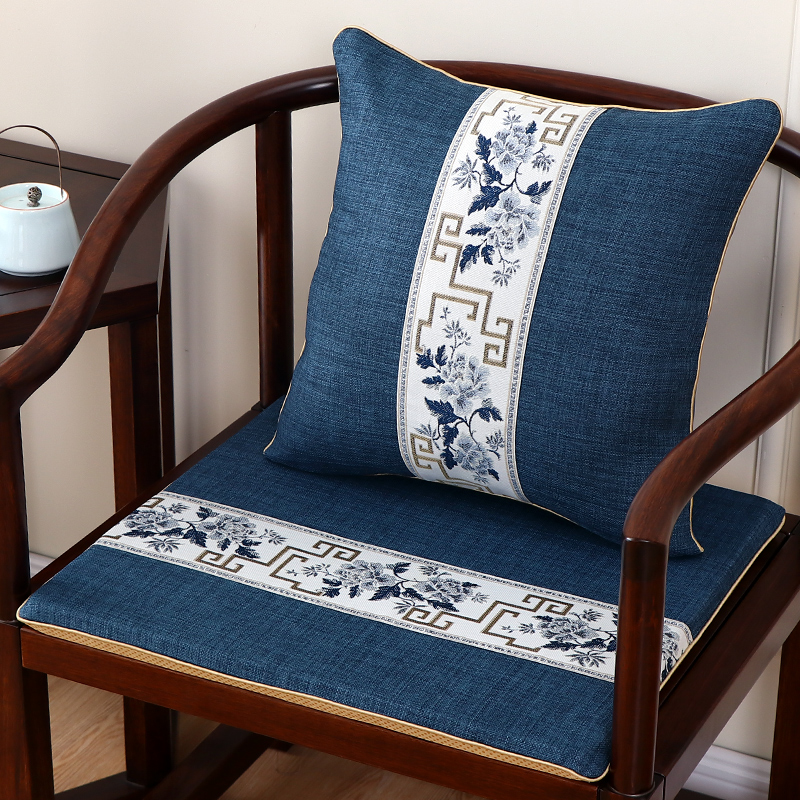 原色馨居 新中式红木椅垫四季通用沙发坐垫中式太师椅圈椅坐垫椅垫
