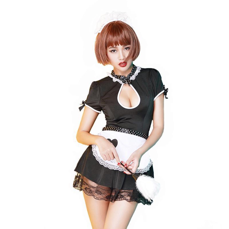角色扮演女士夫妻情服饰成人情趣用品性感可爱制服诱惑女仆厨娘服五件套装