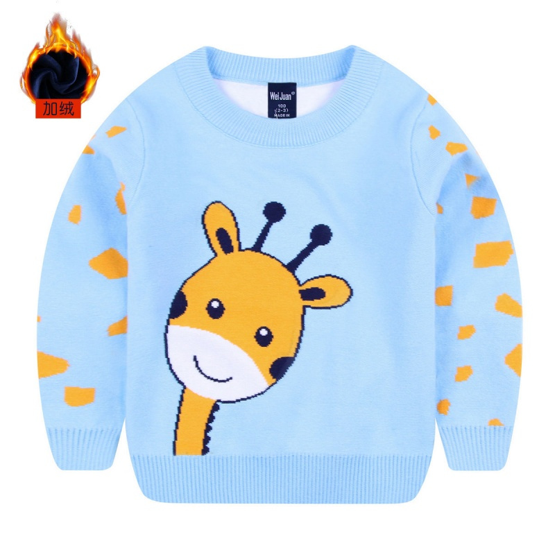 促销儿童毛衣男孩女孩卡通针织衫宝宝毛衣男童毛衣女童毛衣加绒加厚