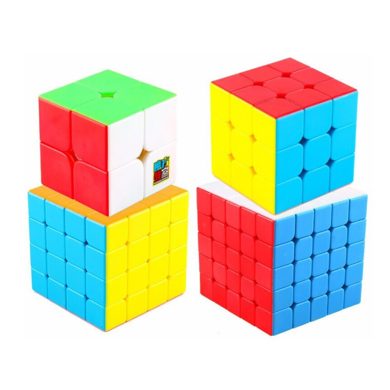 ZCUBE实色小礼盒四件套二三四五阶魔方益智专业套装玩具 整套装