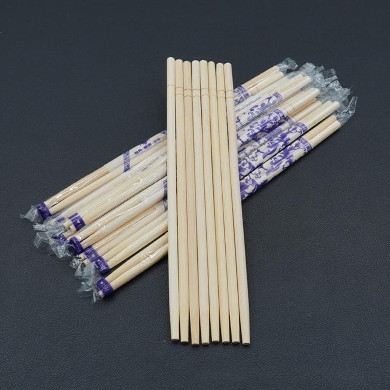 外卖餐厅打包筷家用独立包装竹筷子 1双带牙签5.0*5.0mmX19.5cm 300双装高清大图