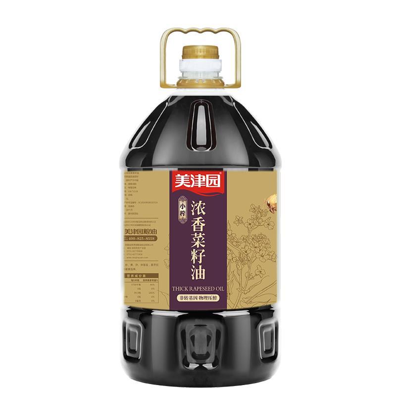 美津园小榨浓香菜籽油5L