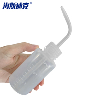 海斯迪克 gnjz-288 白色弯头管洗瓶 带刻度LDPE冲洗瓶加厚款 加厚塑料洗瓶 150ML(3个)