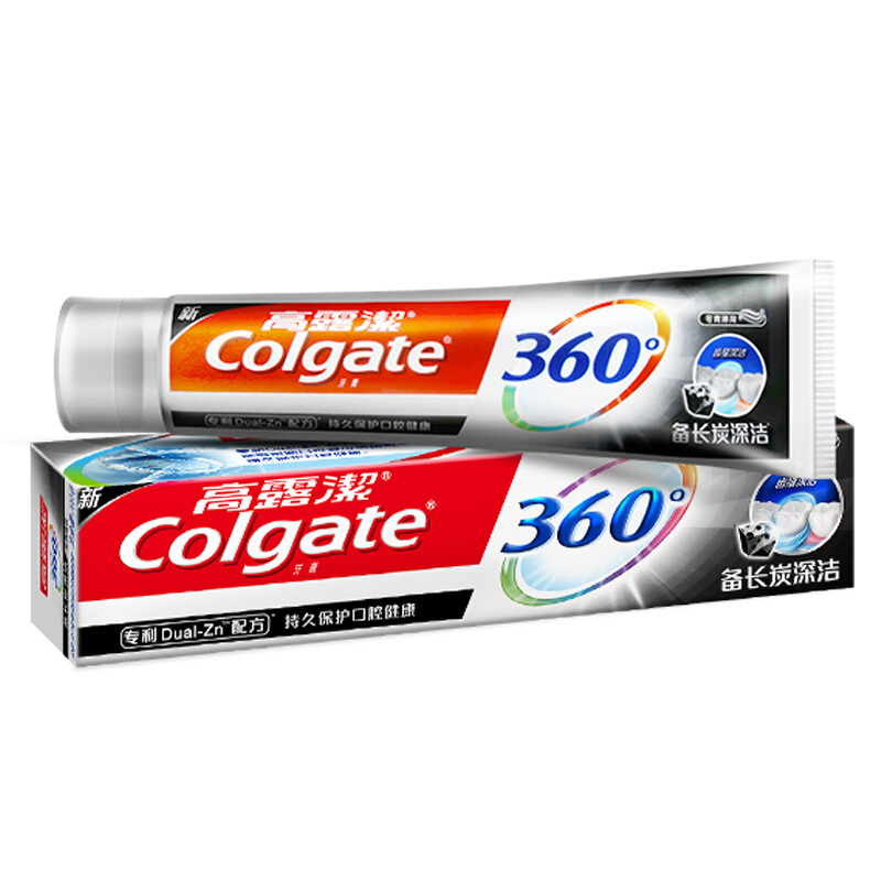 360全家呵护组合装(长效清新120g+备长炭深洁120g+健康牙龈140g)