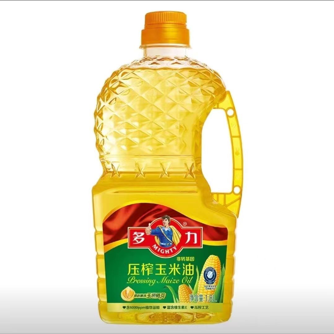 多力 压榨玉米油 1.8L 非转基因 食用油 新老包装 多产地随机发货 玉米油1.8L