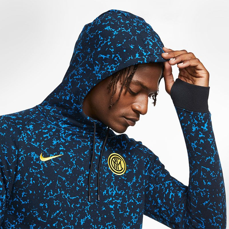 NIKE/耐克国米20-21 INTER M NK GFA FLC PO HOOD加绒运动卫衣CI9537-010