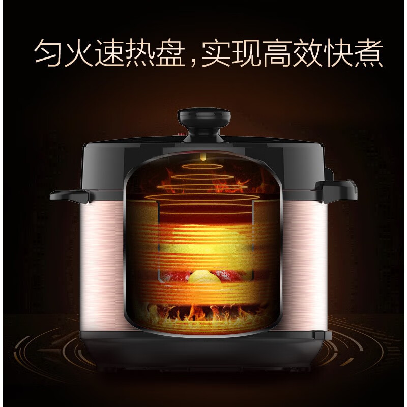 美的(Midea)MY-CS6018P 电压力锅智能预约6L升大容量高压锅 多功能高压双胆高清大图
