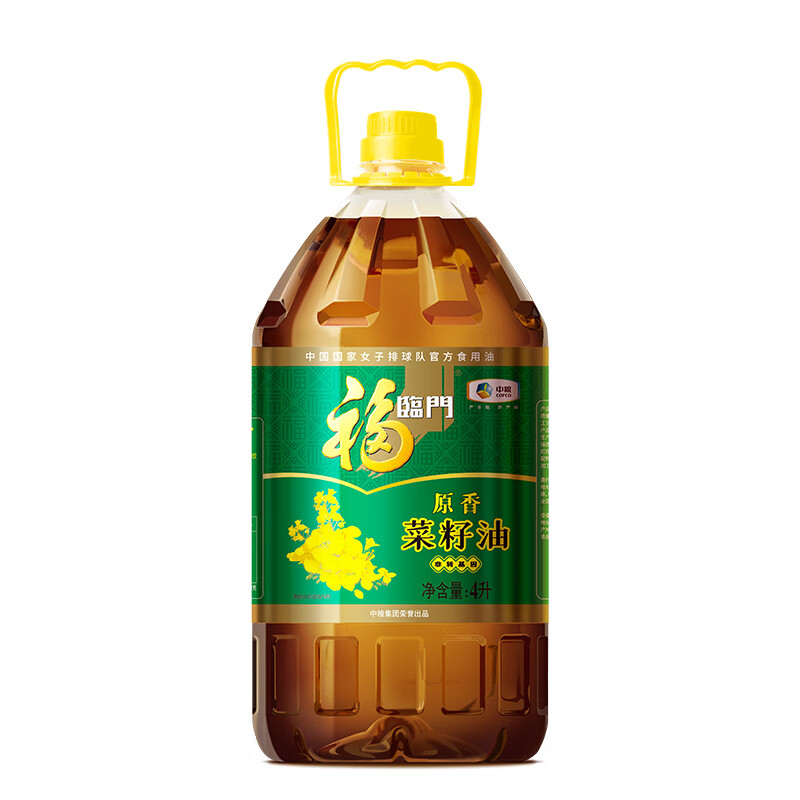 福临门 非转基因原香菜籽油 4L