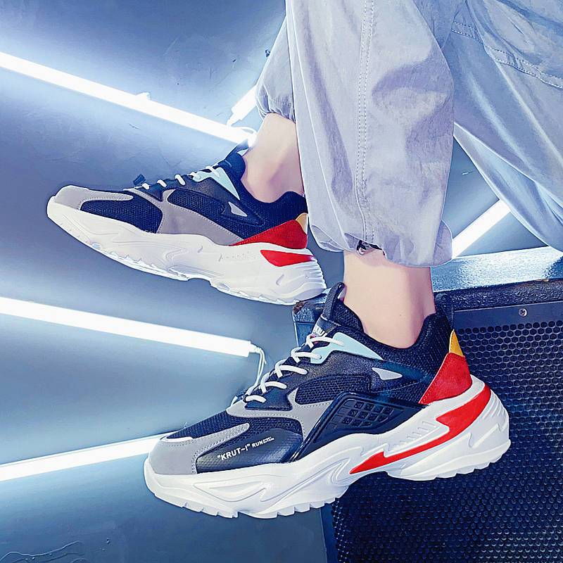 苏芈夏季2021新款厚底男鞋潮流百搭青年运动休闲板鞋男生跑步老爹潮鞋