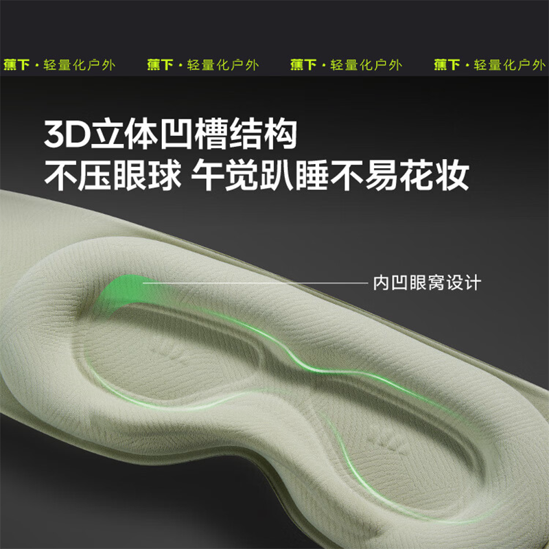 蕉下重力按摩眼罩 LC613 砂木棕、漫暮黑高清大图