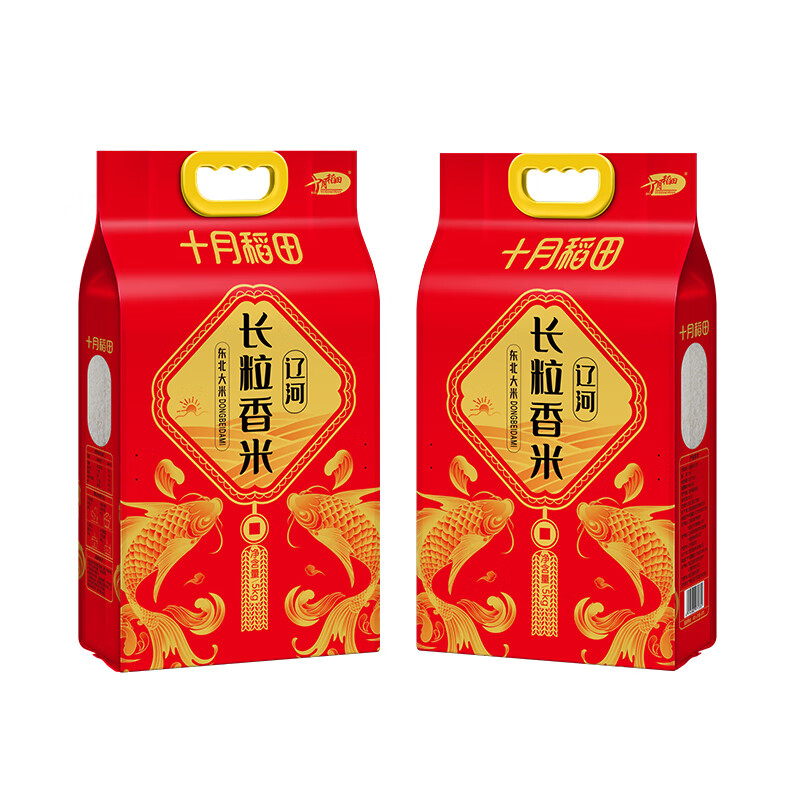 十月稻田 东北大米辽河 长粒香5kg高清大图